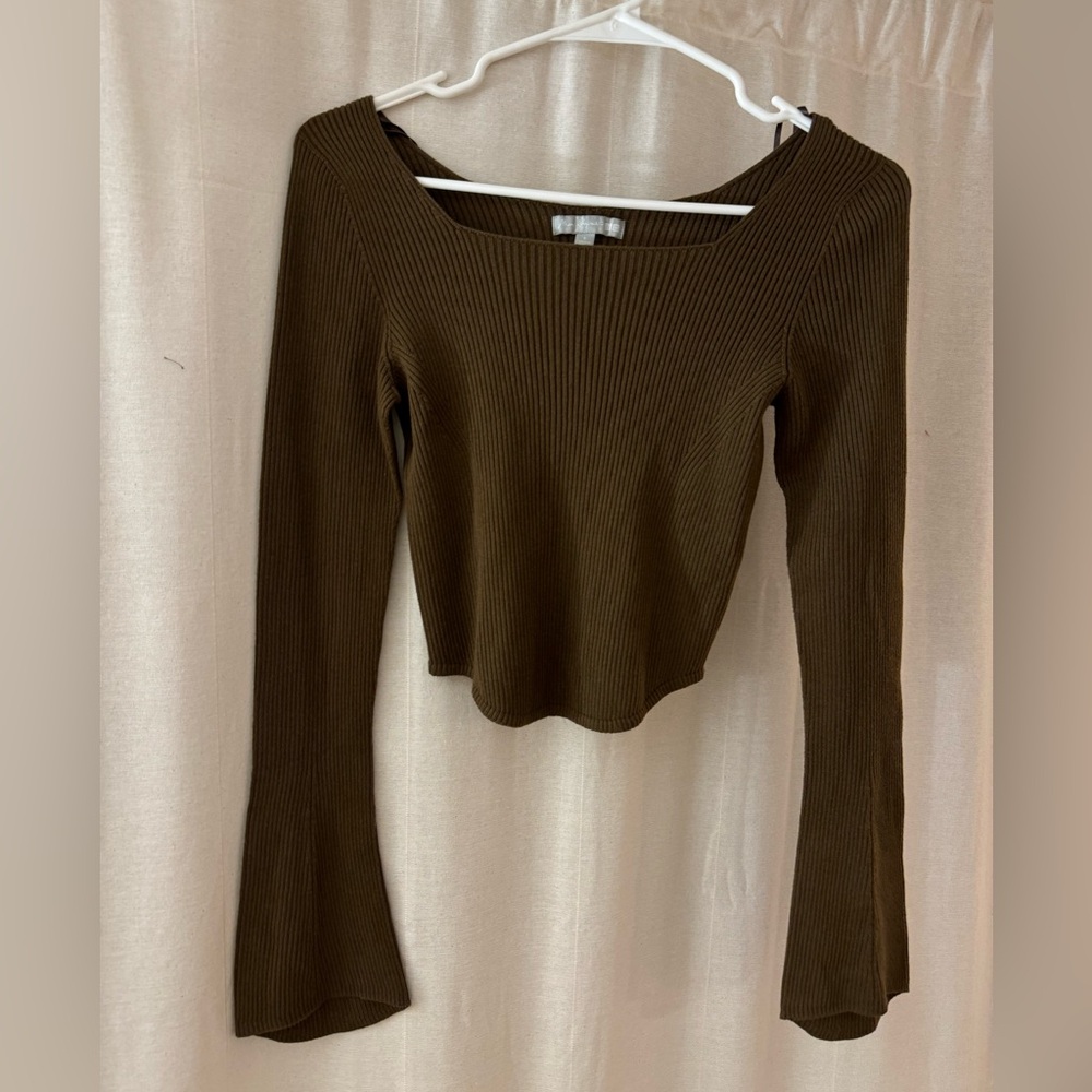 Uniqlo X Mame Kurogouchi - ribbed square neck long sleeve - small